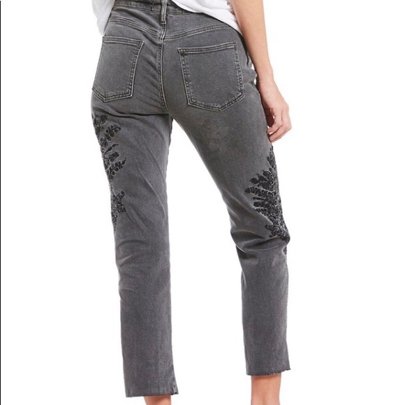 Free People Grey Denim Pants - Picture 2 of 8